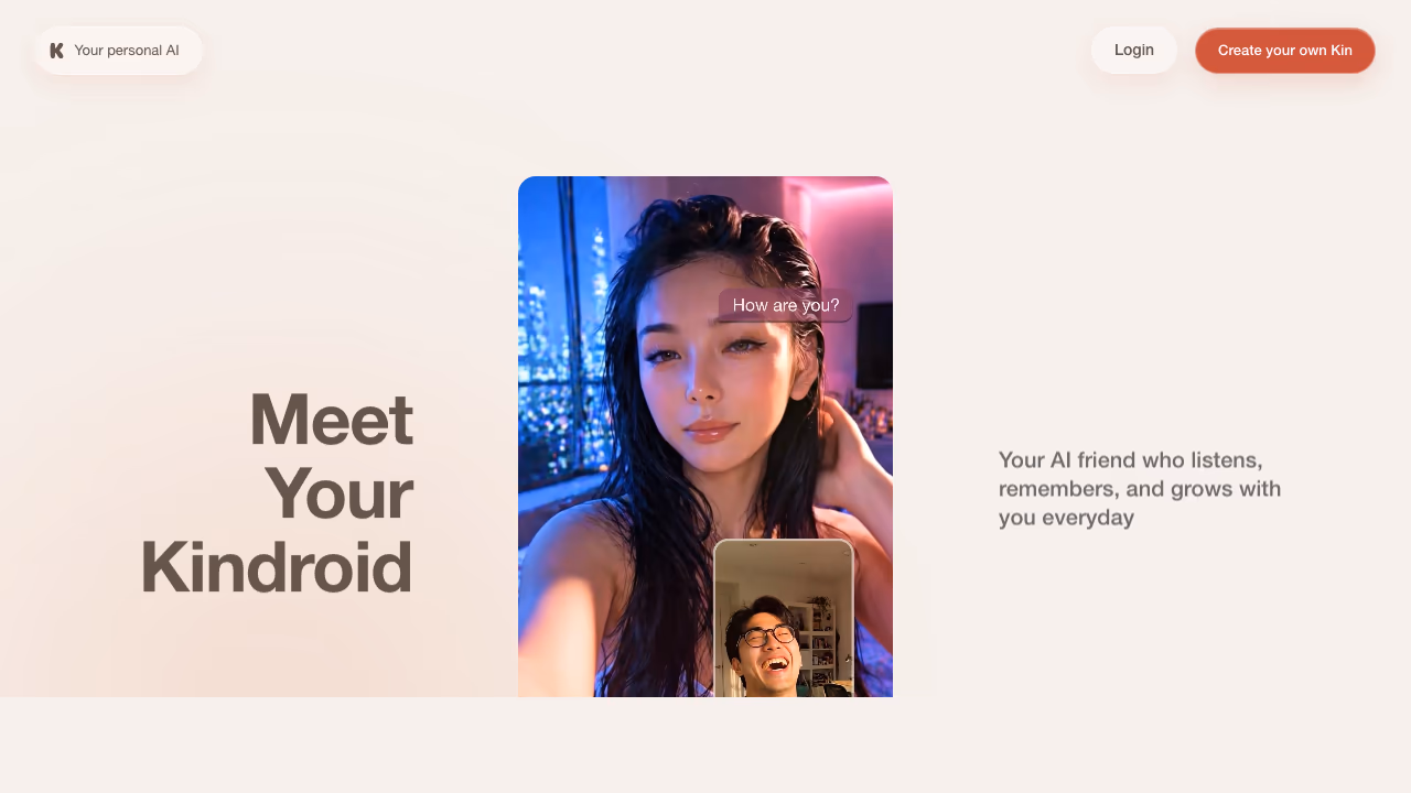 Kindroid screenshot