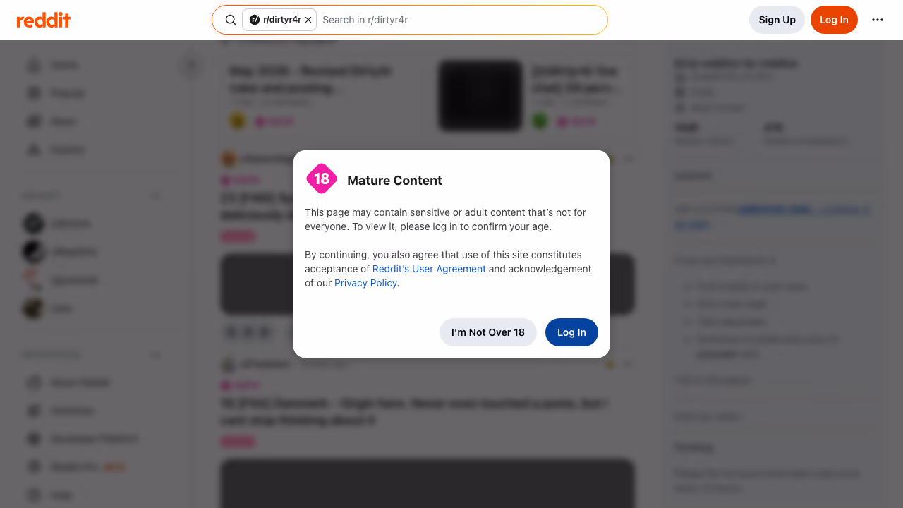 r/dirtyr4r subreddit screenshot