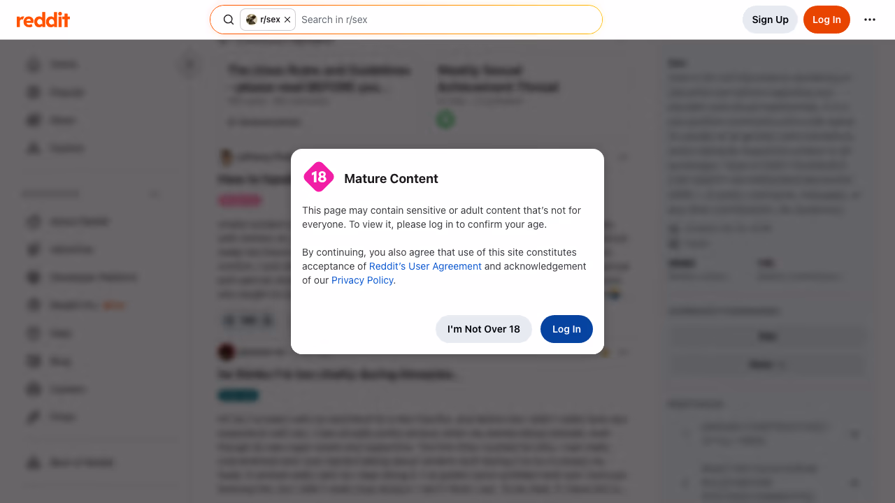 r/sex subreddit screenshot