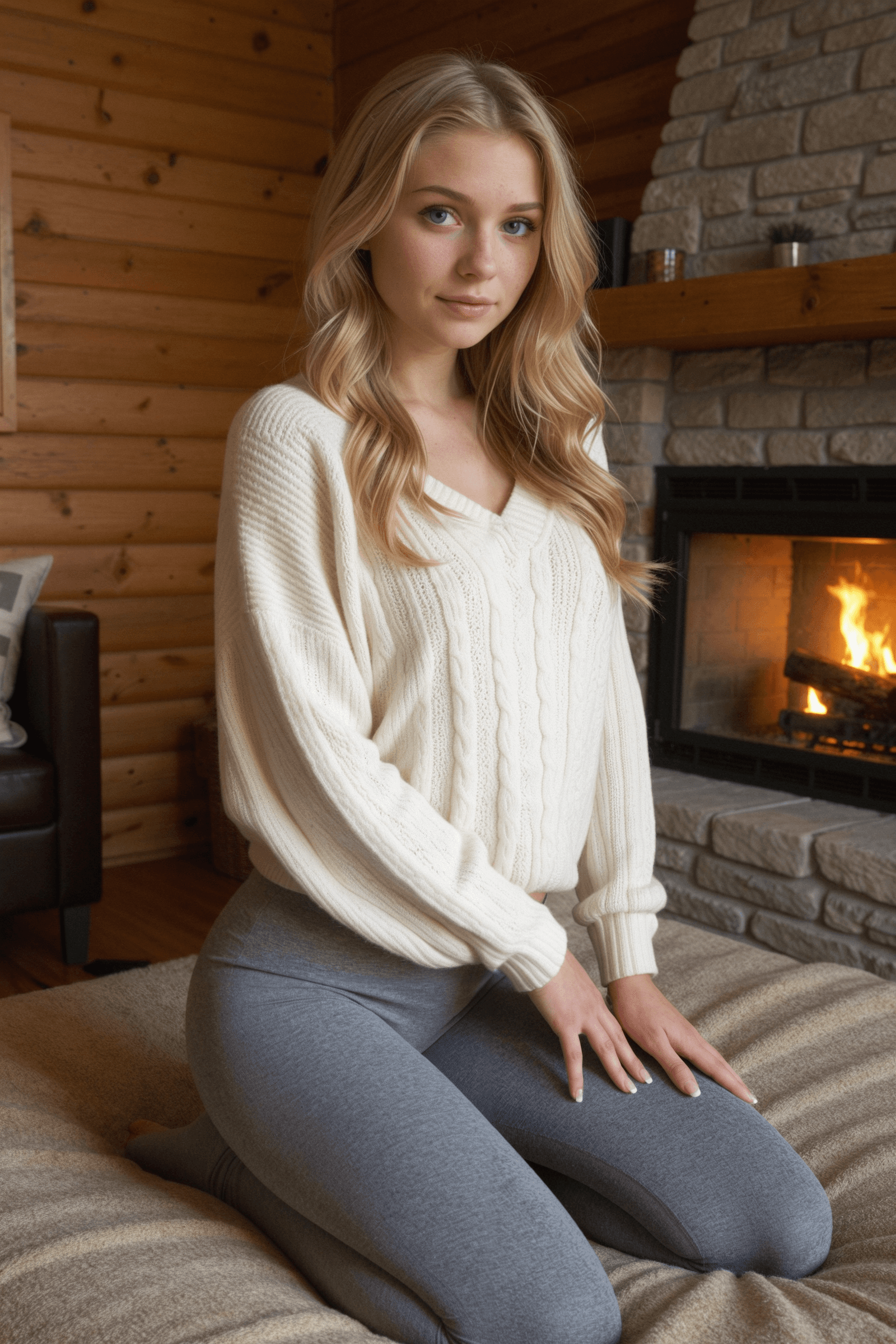 Eva's Imperfect Fireside Bliss