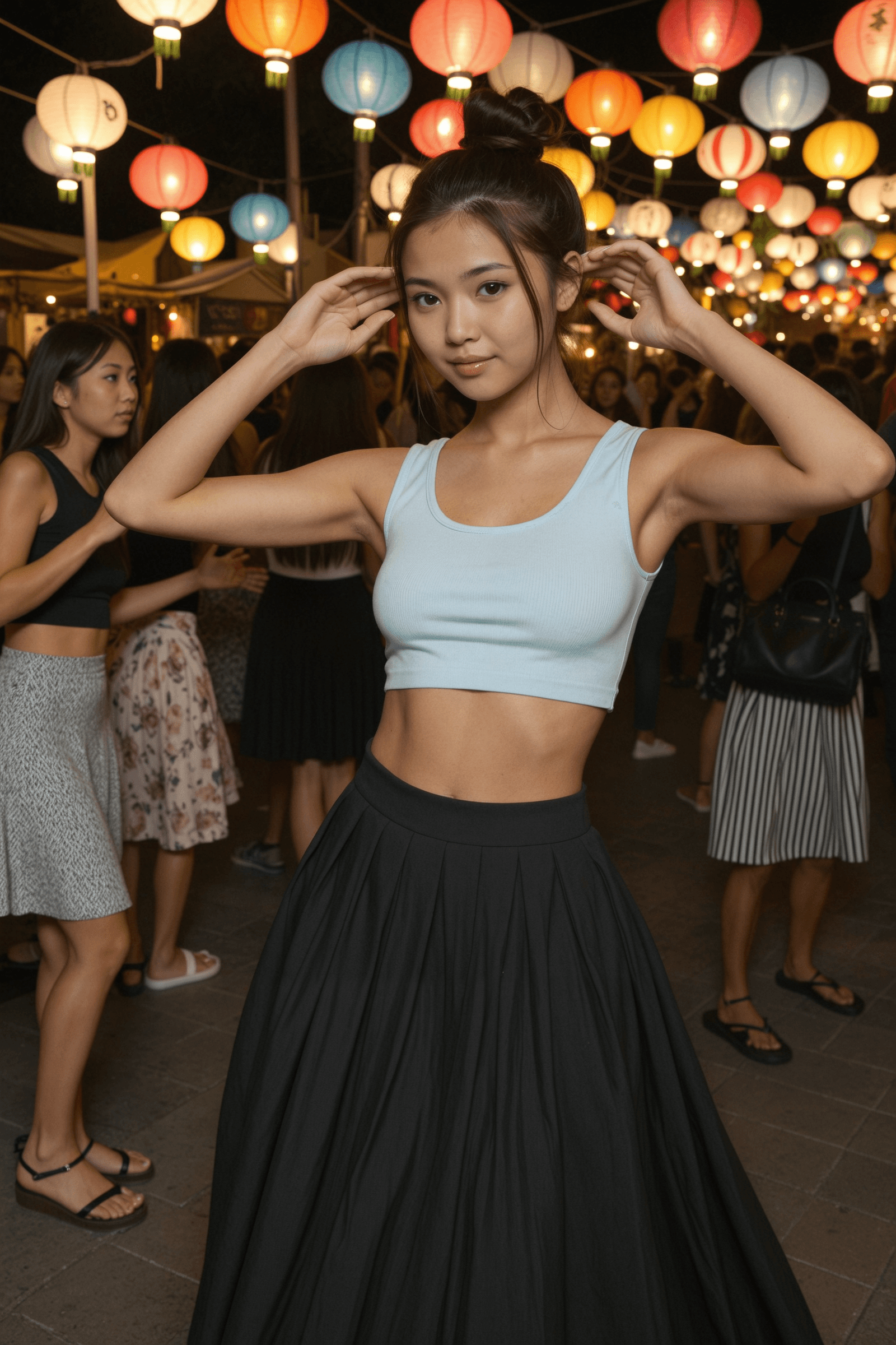 Mei Ling's Teasing Waist Grip