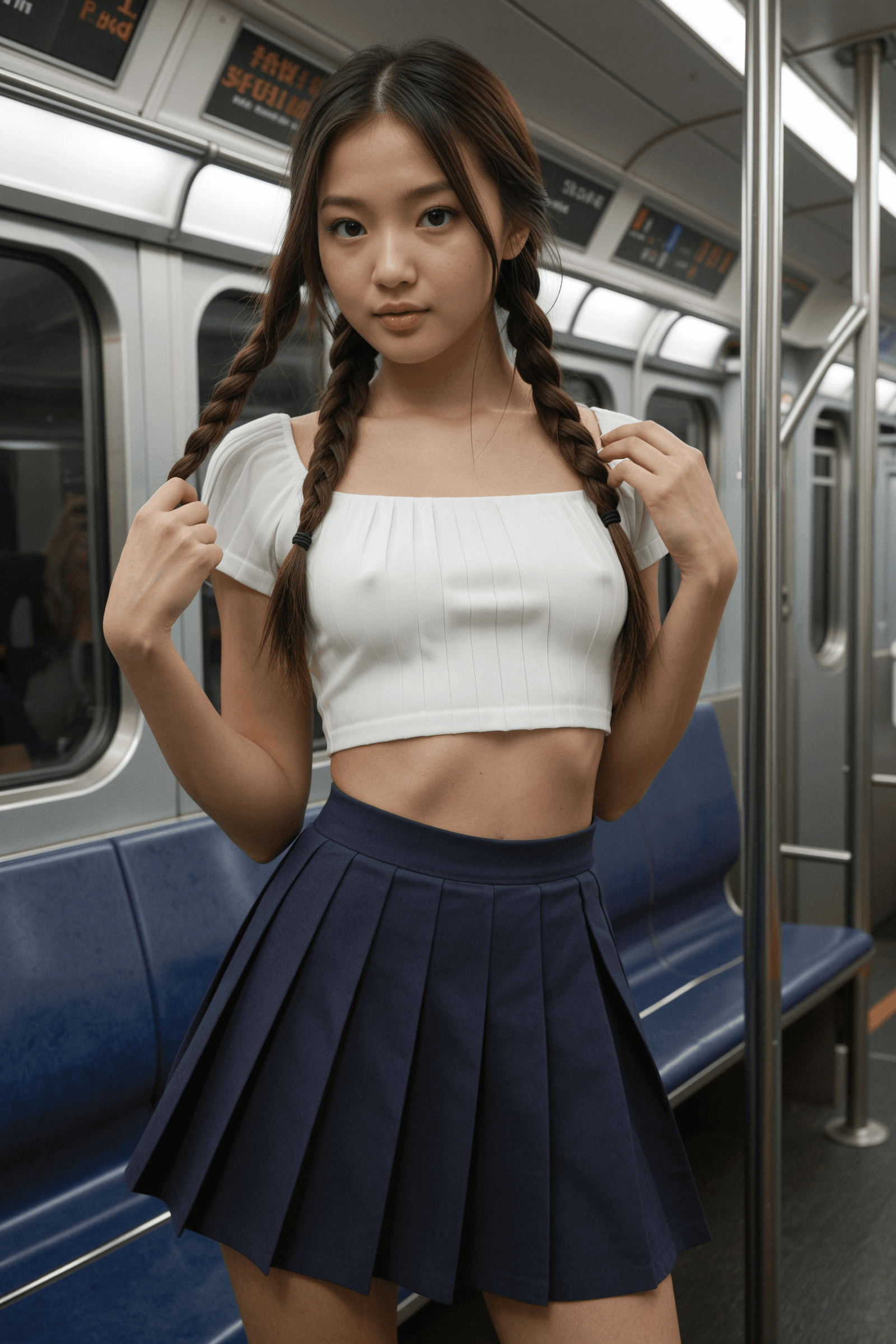 Su-Jin's Subway Tease