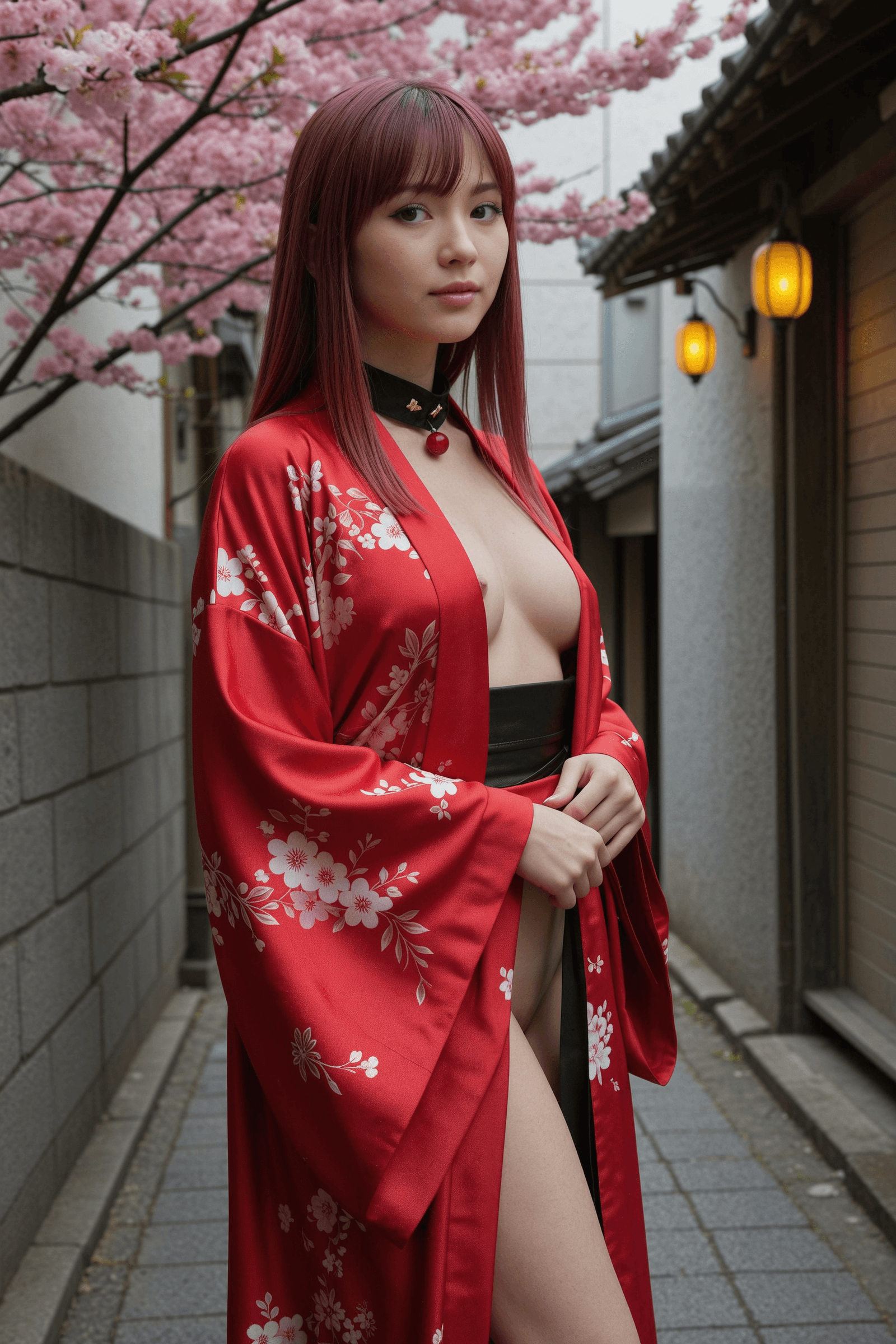Yumiko's Public Kimono Risk